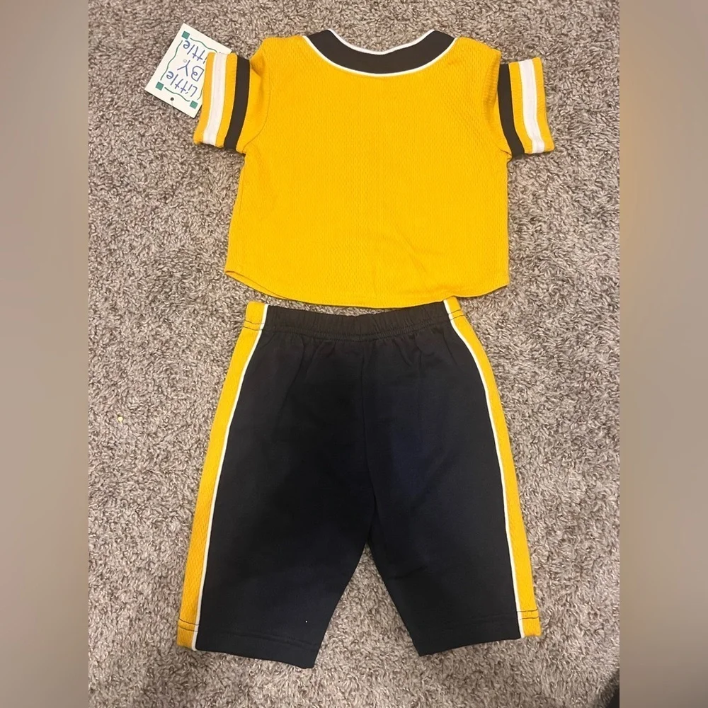 NWT: Vintage Little by Little Two Piece Baseball Set size 3/6 months